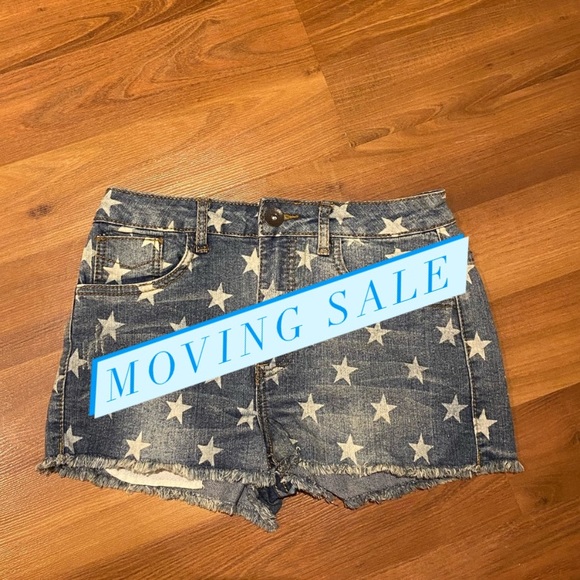 Star print Denim shorts - Picture 1 of 8